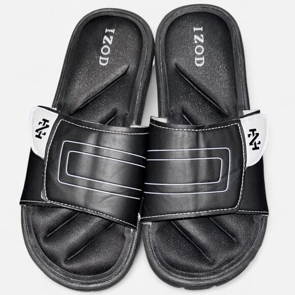 IZOD Men's Black Sandals Slides (Size 9-10) - Picture 5 of 6